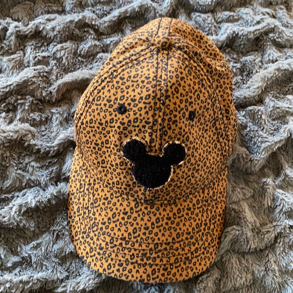 Mickey Mouse cheetah print adjustable dad hat